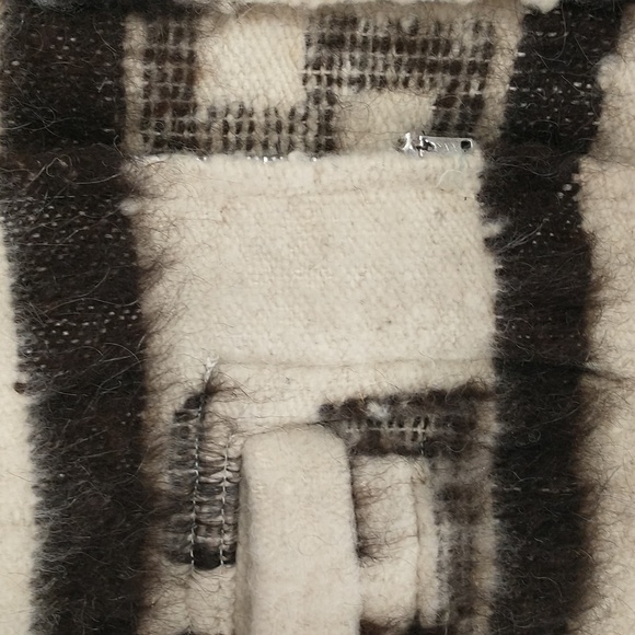 Vintage 70s Wool Jacket Love Birds Hand Crafted South American Woven w Fringe - Picture 9 of 16